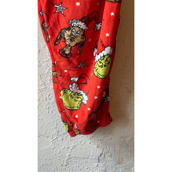 Dr. Seuss Grinch & Max Christmas Pajama Pants XL/XG 16-18 Red Green Used READ - Picture 4 of 7